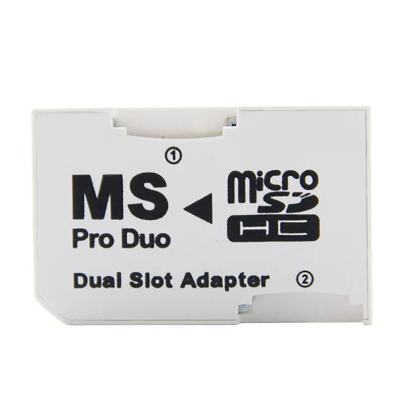 Горячая Распродажа двойной слот для Micro SD SDHC TF на карту памяти MS Card Pro Duo Reader