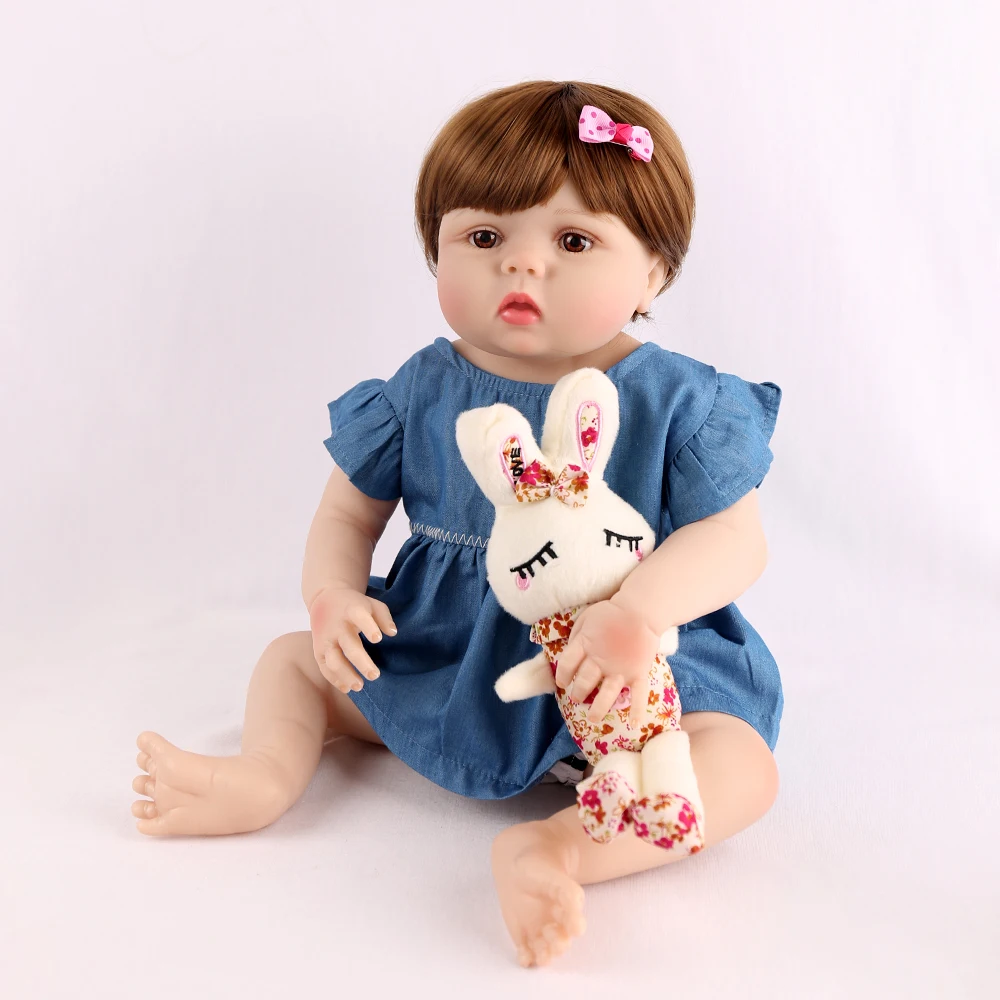 Горячая Распродажа, полностью Мягкие силиконовые куклы Reborn Baby, 55 см, реалистичные Игрушки для ванны Bebe, реалистичные игрушки Menina, детские игрушки Boneca, подарок на день рождения для девочки