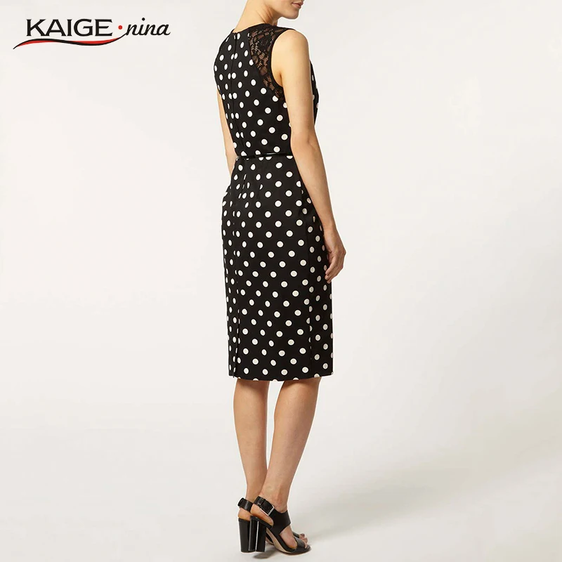 Kaige. Nina новейшие летние женские черно-белые платья без рукавов кружевные