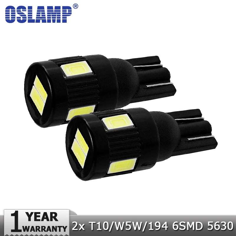 Oslamp T10 W5W Автомобильный светодиодный светильник лампы SMD 5630 белый цвет DC12v зазор