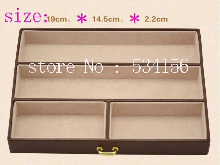 Бесплатная доставка Большая 4 слойная Роскошная pu черная коробка ювелирных