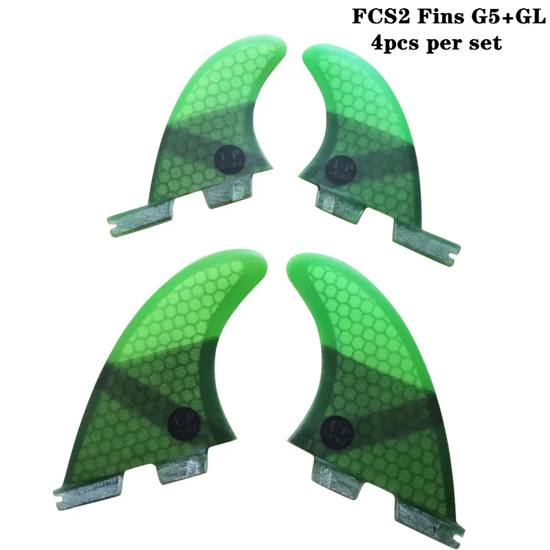 

Surfboard FCS2 G5+GL fins Black/Blue/Red/Green color Honeycomb Fibreglass fin Quad fin set