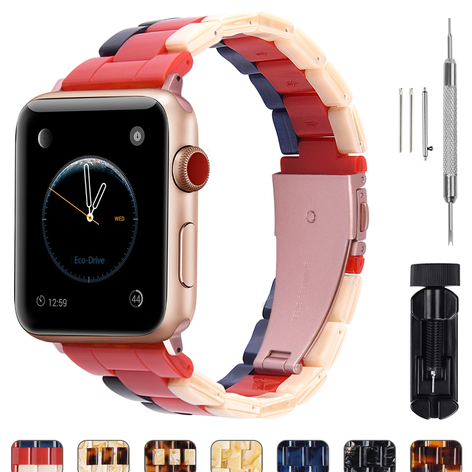 Ремешок для часов Fullmosa 7 цветов стильный совместимый с Apple Watch 38 мм/40 мм/42 мм/44 мм