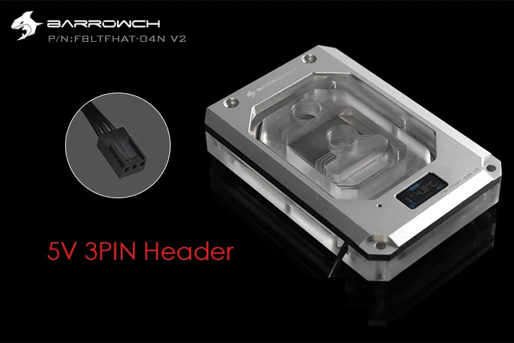 Barrowch OLED дисплей температуры водяного охлаждения FBLTFHAT-04N V2 кулер для процессора AMD Threadripper X399 TR4, SP3 блок процессора