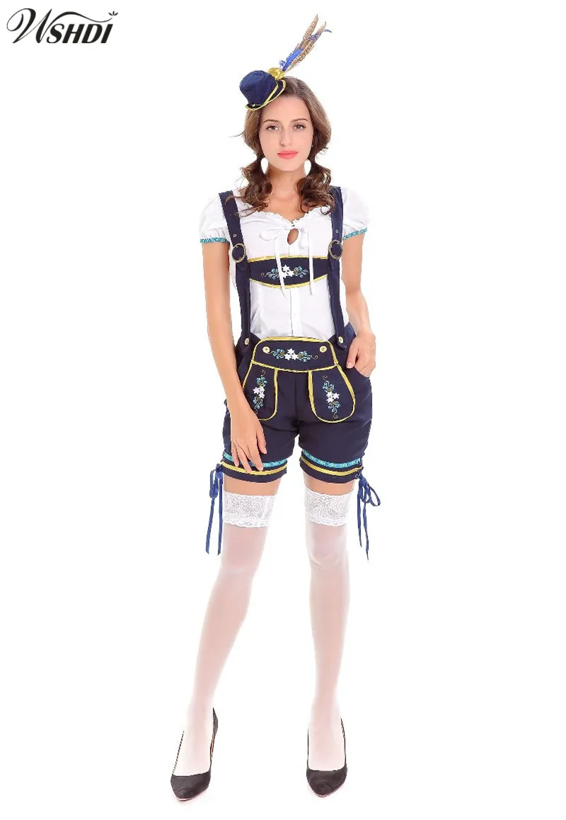 Женский модный костюм Lederhosen bavaran Oktoberfest барный для девушек взрослая одежда