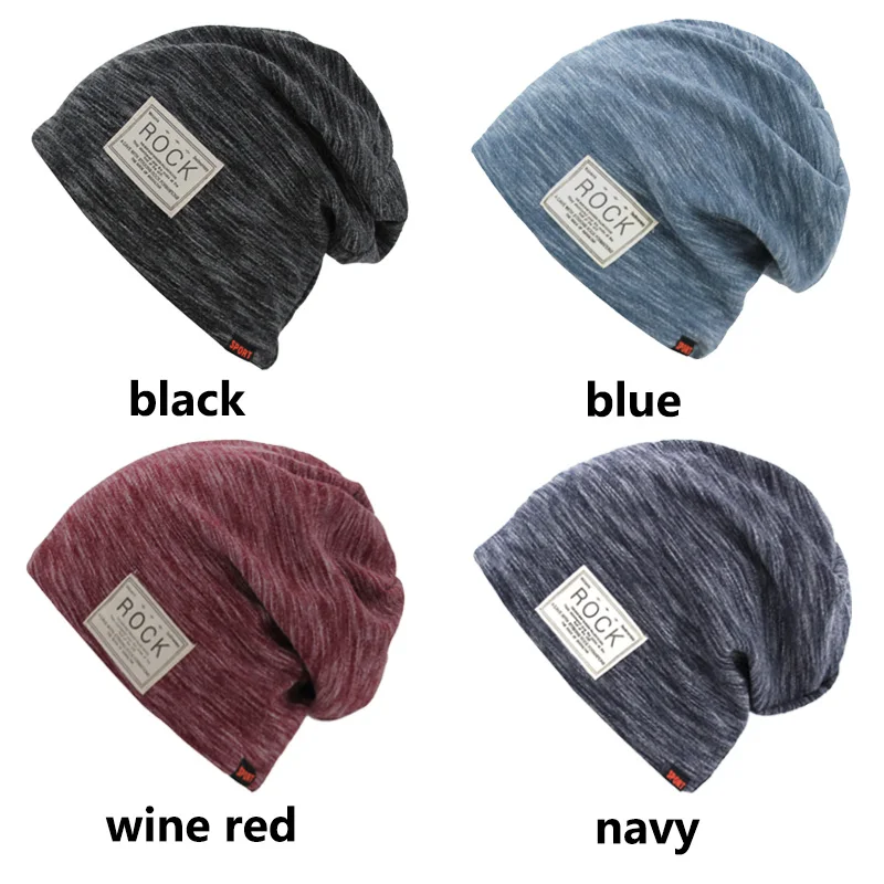 Xlamulu Fashion Skullies Beanies Hat Women Winter Hats For Men Caps Male Warm Baggy Bonnet Mask Autumn Men Beanie Knitted Hat