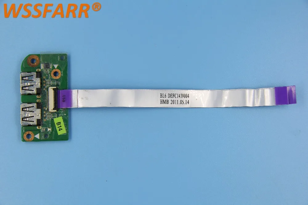 Оригинальная плата USB-порта для Toshiba Satellite L650 L650D L655 L655D L750 L755 L750D серии DA0BL6TB6E0 DA0BL6TB6F0