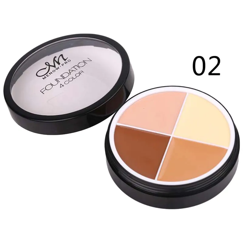 4 цвета контурный макияж порошок консилер палитра тональная кисть|powder concealer|contouring