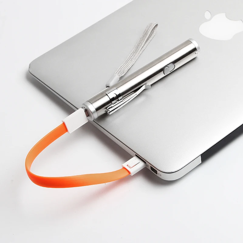Светодиодный 3 в 1 Белый Мини USB Перезаряжаемый Фонарик домашнее Наружное
