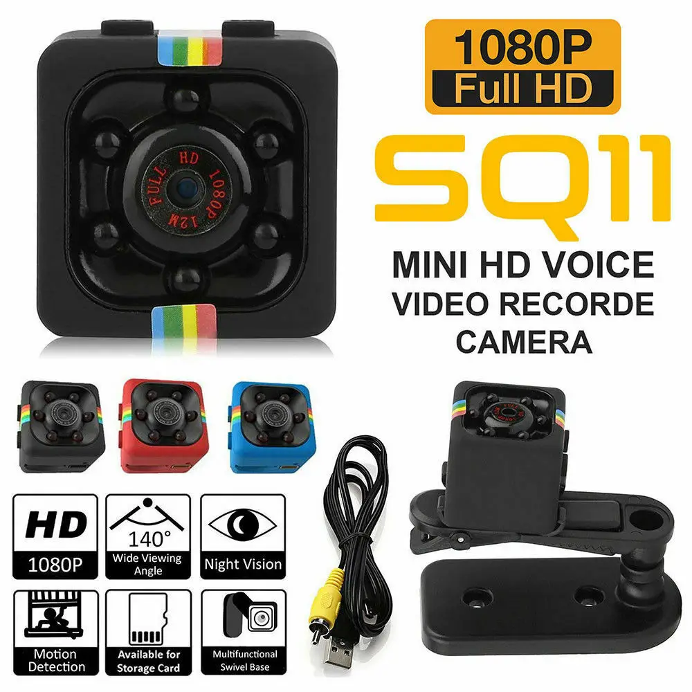 

Мини микро HD камера видео USB DVR записывающая камера SQ11 черная