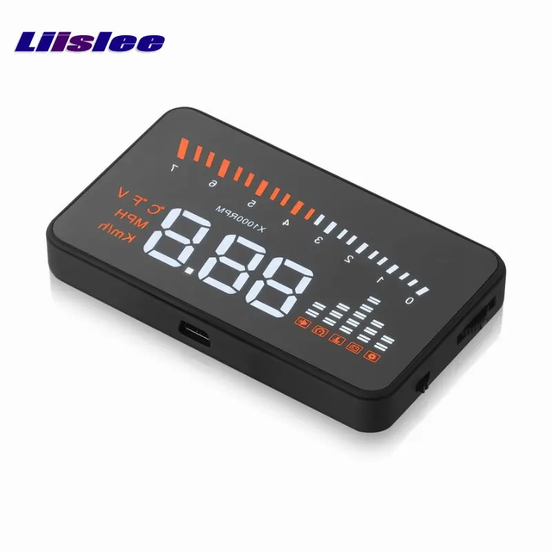 Фото Автомобильный HUD проекционный дисплей для Volkswagen VW Passat/Polo/Golf/Jetta 2009-2019 OBD экран вождения проектор отражающее лобовое стекло №2