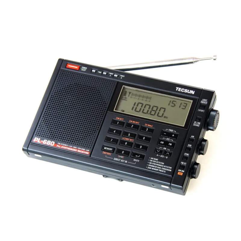 Original TECSUN PL-680 FM Radio Synthesized Receiver Stereo Portable DSP Digital with Power Adapter&ampBattery Black | Электроника