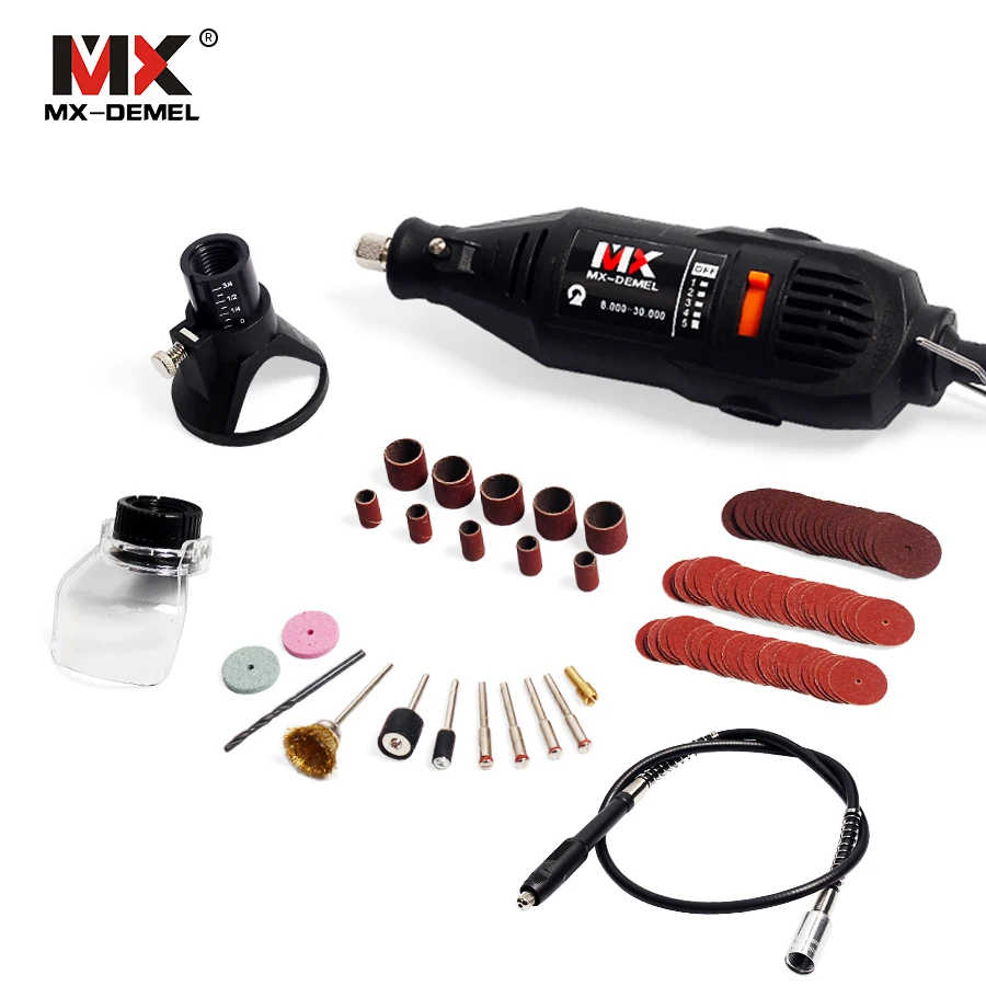 MX-DEMEL мини-ДРЕЛЬ Dremel стильные электрические вращающиеся инструменты гравировальный шлифовальный станок переменная скорость с валом аксессуары DIY наборы электроинструмента
