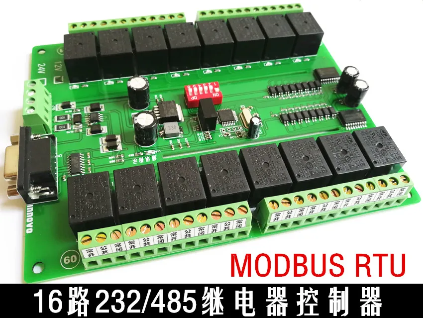 

16 Way Serial Port 485232 контрольная панель реле MODBUS RTU Module Kingview