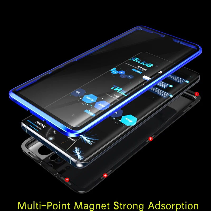 Для Huawei P30 Pro 360 Полное покрытие корпуса Магнитная Адсорбция Алюминиевый