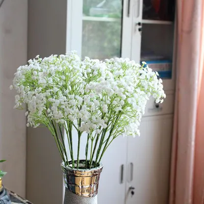 Новое поступление DIY для создания искусственных цветов ветка дыхание белый