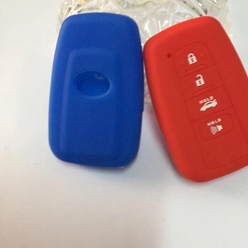 Silicone Rubber car key cover case skin for Toyota Camry 2017 2018 CHR Prius Corolla RAV4 Remote protect 4 buttons | Автомобили и