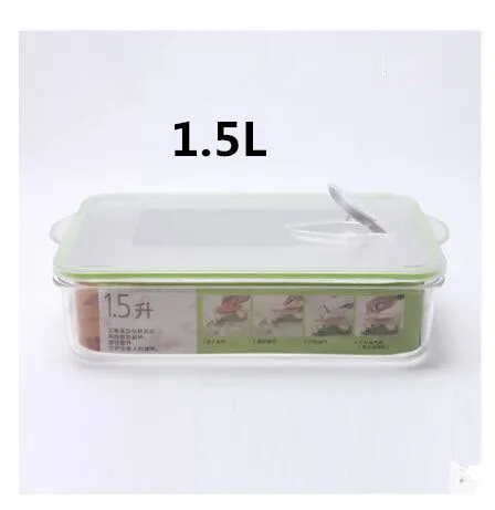 1.5L Вакуумная коробка для свежего воздуха, кухонные контейнеры для хранения, микроволновая печь, Ланч-бокс, холодильник, принимает фрукты, уплотняет уровень еды, принимает коробку - Цвет: 1.5L