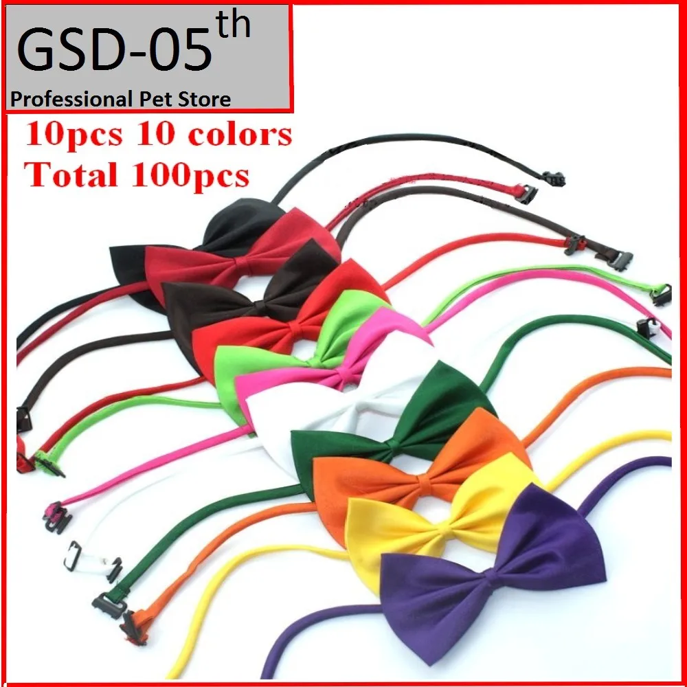 100 шт. регулируемый галстук бабочка для кошек ошейников собак товары ухода за