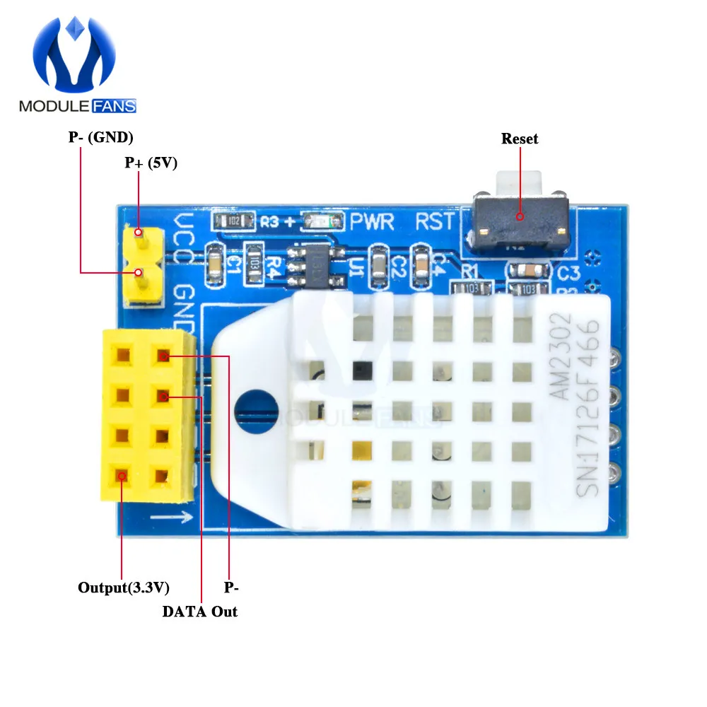Беспроводной модуль датчика температуры и влажности DHT22 AM2302 экран wi fi плата ESP8266