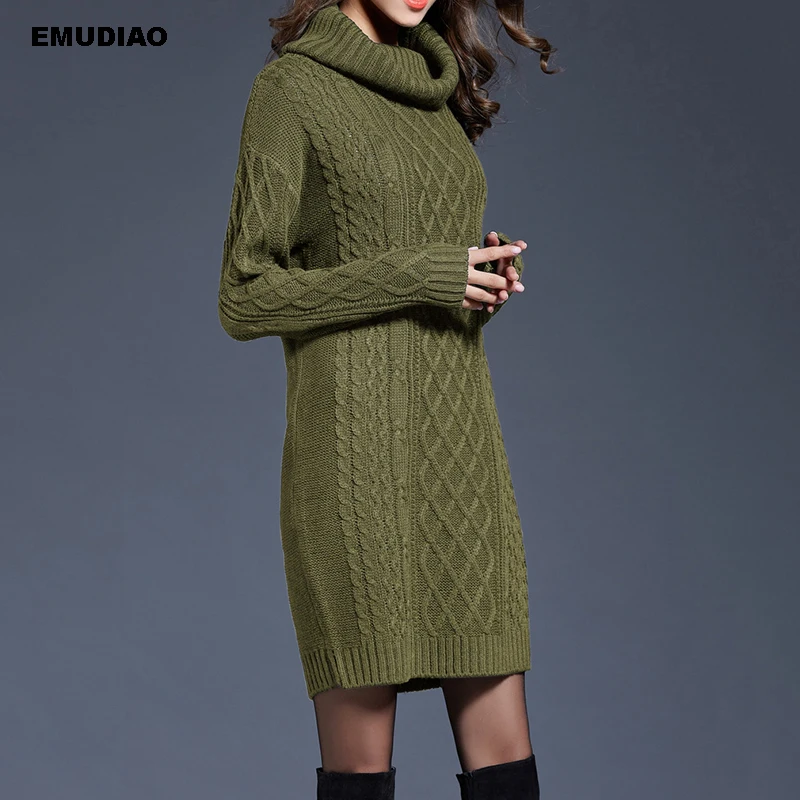 Plus Size Knitted Turtleneck Sweaters Women Solid Long Sleeve Pullover Vestido Autumn Winter 2019 Casual Knitting Female Clothes | Женская