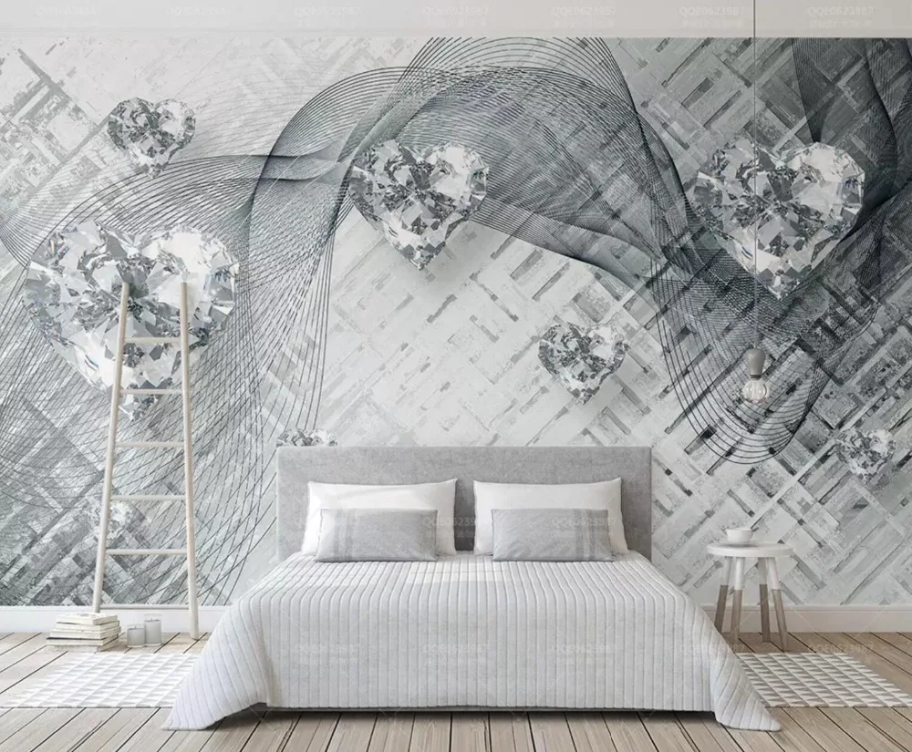 

[Self-Adhesive] 3D Love Crystal Stone 33 Wall Paper mural Wall Print Decal Wall Murals