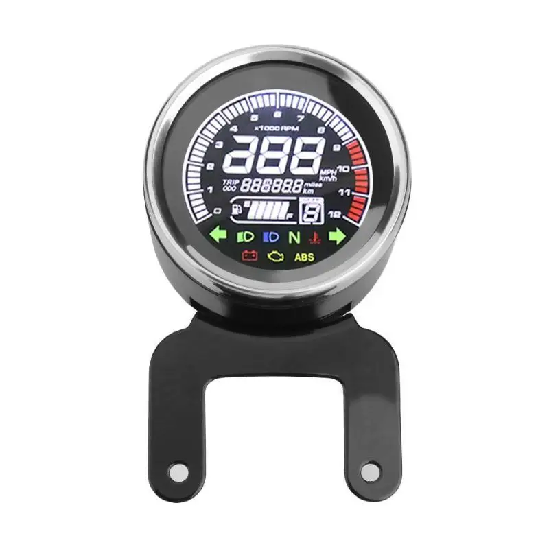 12V мотоцикл LCD цифровой Спидометр Тахометр Температура воды датчик топлива