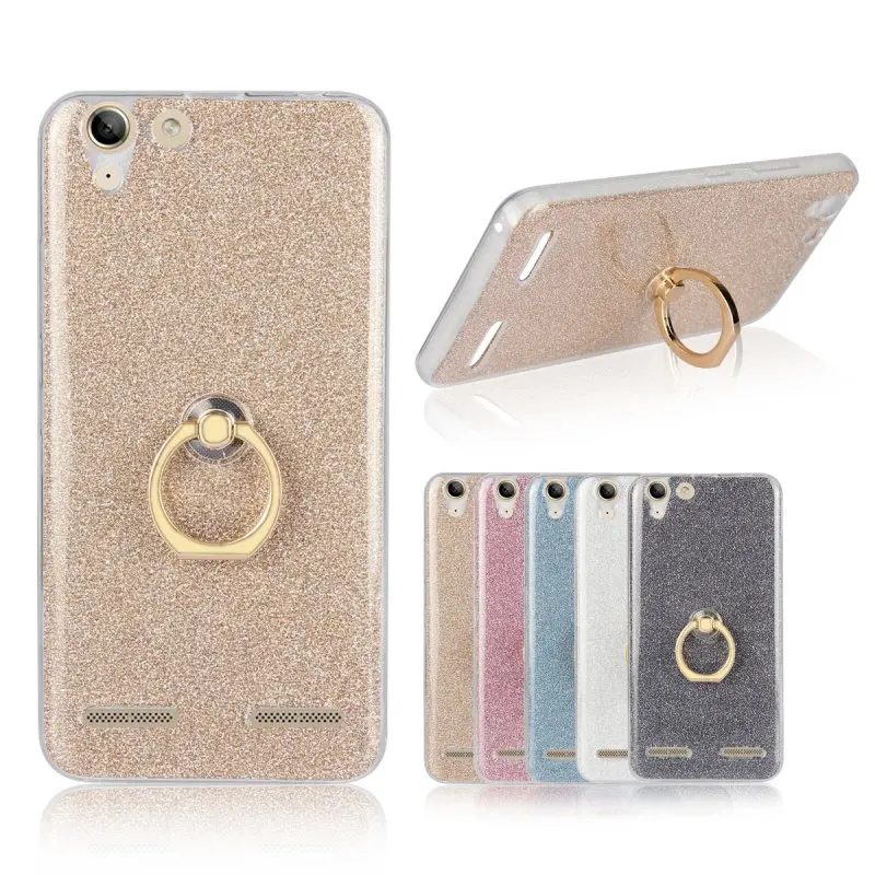 for Lenovo K5 Finger Grip Ring Holder Case Vibe Plus A6020 A 6020 Back Cover shiny Shell Coque Capa Hoesjes Etui |