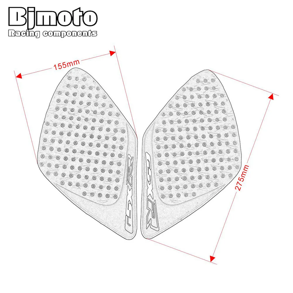 BJMOTO – coussinet de Traction antidérapant pour réservoir de moto, protecteur de poignée latérale au genou pour Suzuki GSXR1000 GSXR 1000 K7 2007 – 2008, nouveau