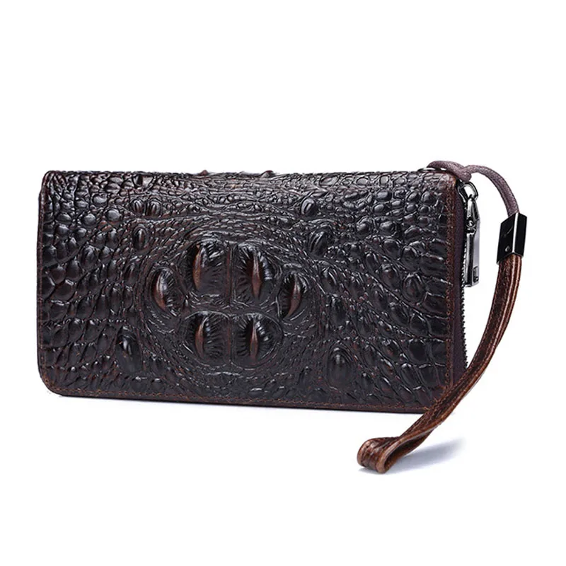 YIANG натуральная кожа крокодиловый стиль мужской клатч сумка для денег