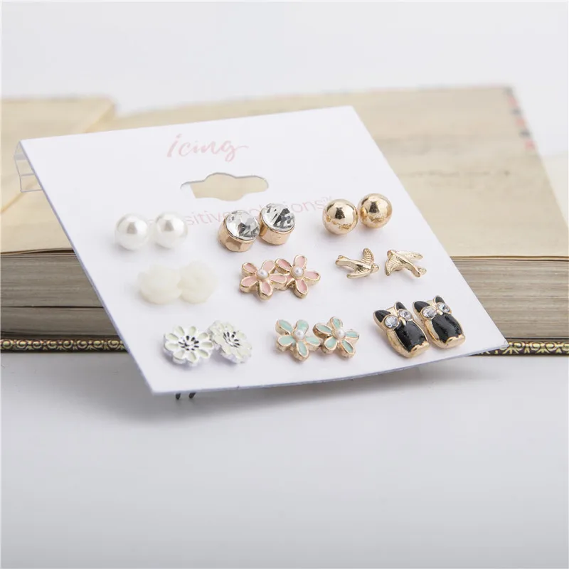 Мода Для женщин precing Jewelry Серьги Акриловые Кристалл Имитация Жемчужное Украшение