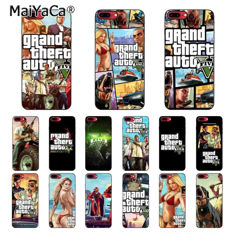 Rockstar gta 5 Grand чехол для телефона iphone 12 11 pro MAX 8 7 6 6S Plus X XS 5S SE XR|Бамперы| |