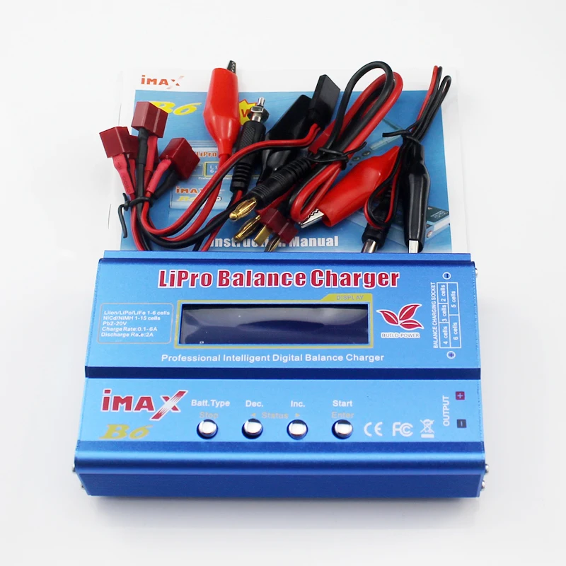 Зарядное устройство IMAX B6 80 Вт 2S ~ 6S Lipo для радиоуправляемого вертолета самолета