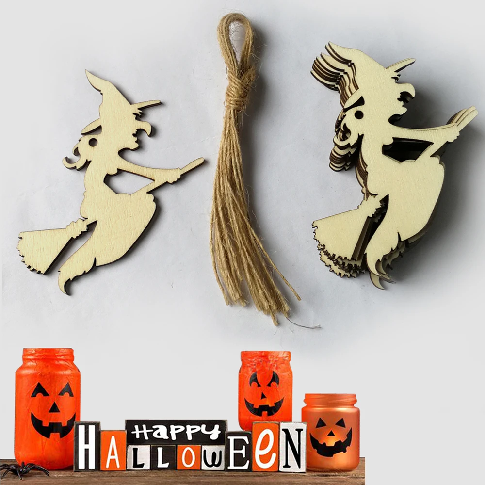 &quotБу&quot &quotHappy Halloween&quot DIY 10 шт./компл. деревянная летучая мышь мастер письмо