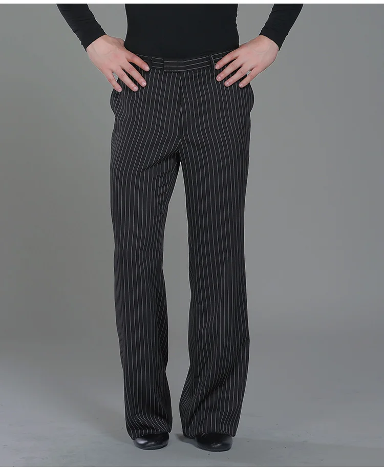 

Black Satin Boys or Men Latin Modern Ballroom Performance Dance Pants #686
