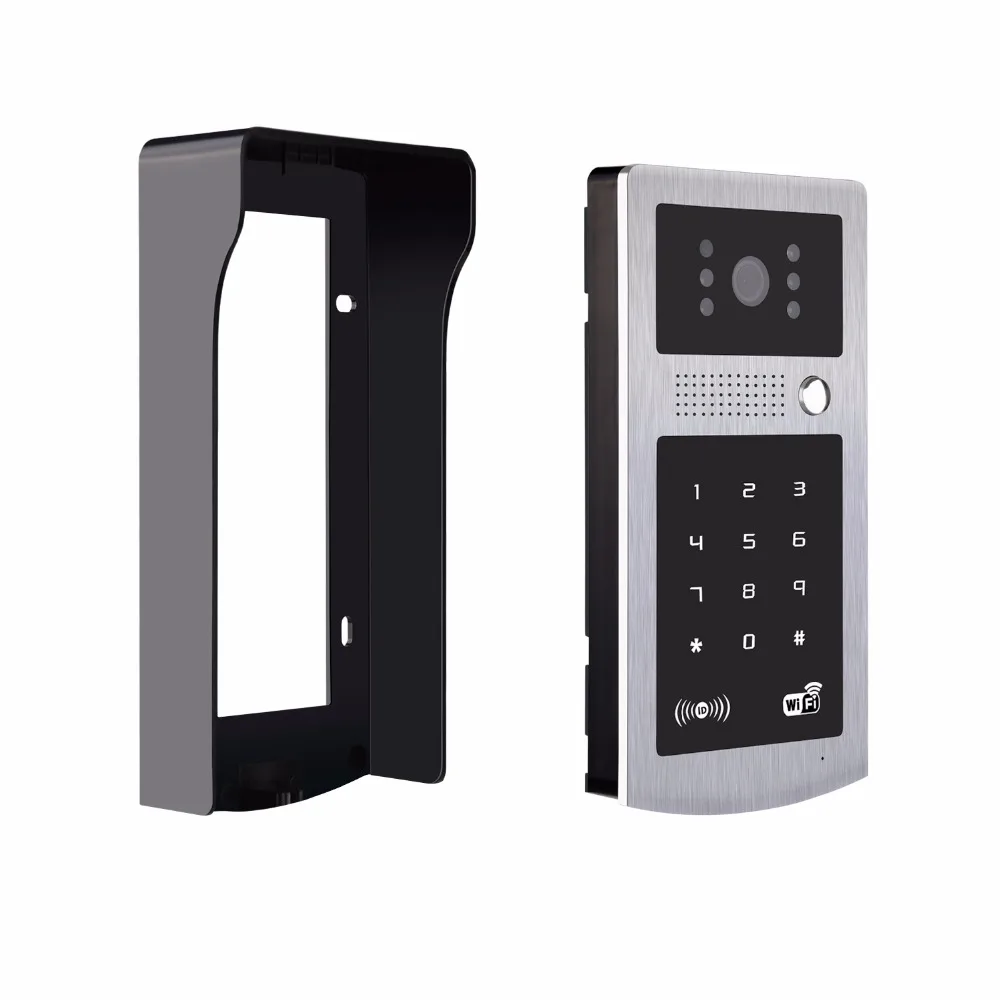 Android ISO App WIFI Video Door Phone RFID &amp Code Keypad Doorbell Electric Lock System Apply to Families/floors/villas/apartment |