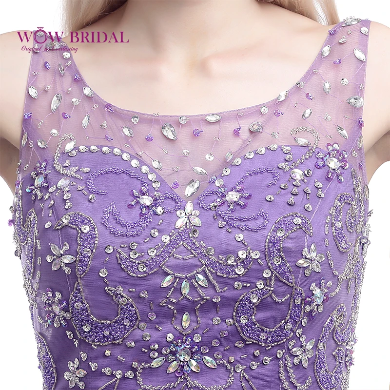 Wowbridal элегантное фиолетовое платье Кинсеаньера 2021 Совок с украшением в виде