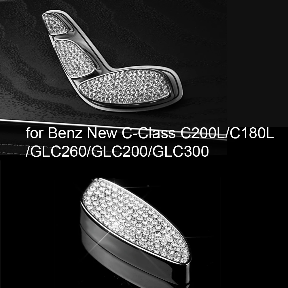 

6 шт. для Benz New C-Class C200L/C180L/GLC260/GLC200/GLC300 S/Съемная Кнопка регулировки Алмазный декоративный чехол 3 цвета