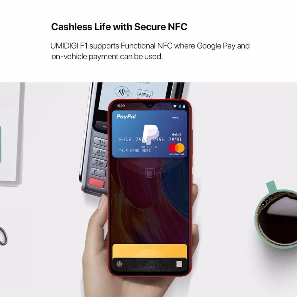 UMIDIGI F1 Android 9,0 128 Гб rom 4 Гб ram 6," FHD+ Helio P60 5150 мАч большая батарея 18 Вт Быстрая зарядка смартфон NFC 16 Мп+ 8 МП телефон