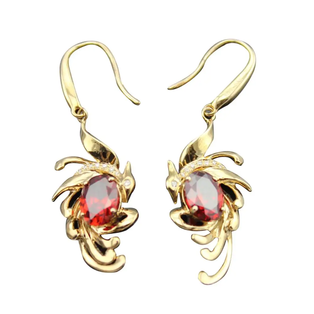 

Jade Angel 18k Rose Gold Plated 925 Silver Garnet Lavender Amethyst Earrings Fine Women Jewelry Gemstone Earring