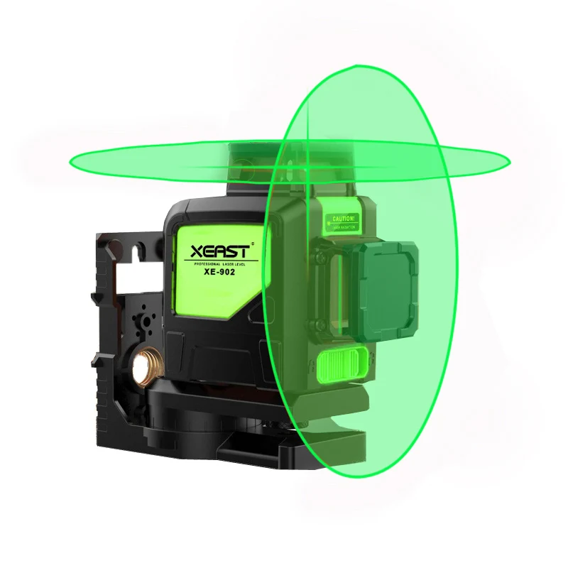 Green Laser XEAST XE-902 8 Линейный лазерный уровень 360 самонивелирующийся 3D лазерный уровень вертикальный и горизонтальный крест супер мощный зеленый лазерный луч - Цвет: Green Laser