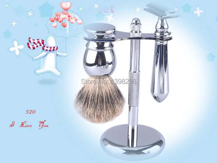 CSB безопасный бритвенный набор щетка для бритья чистый барсук волосы борода