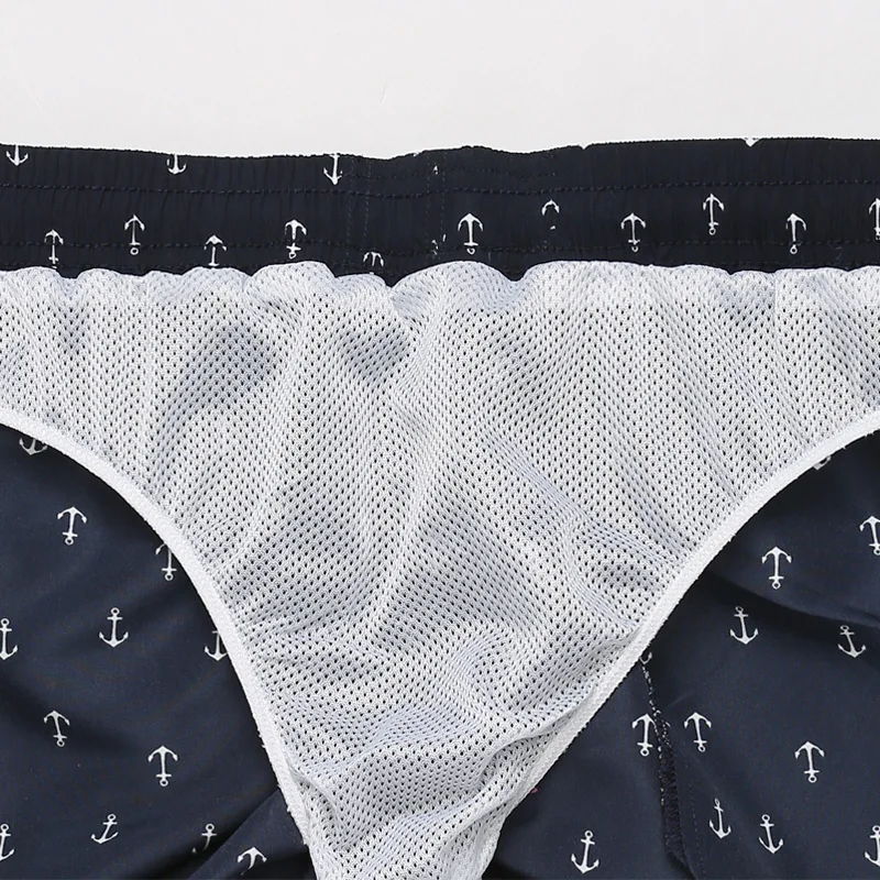 

QIKERBONG Men Beach Shorts Board Trunks Shorts Casual Quick Drying Male Swimwear Swimsuits Bermuda Casual Active Sweatpants