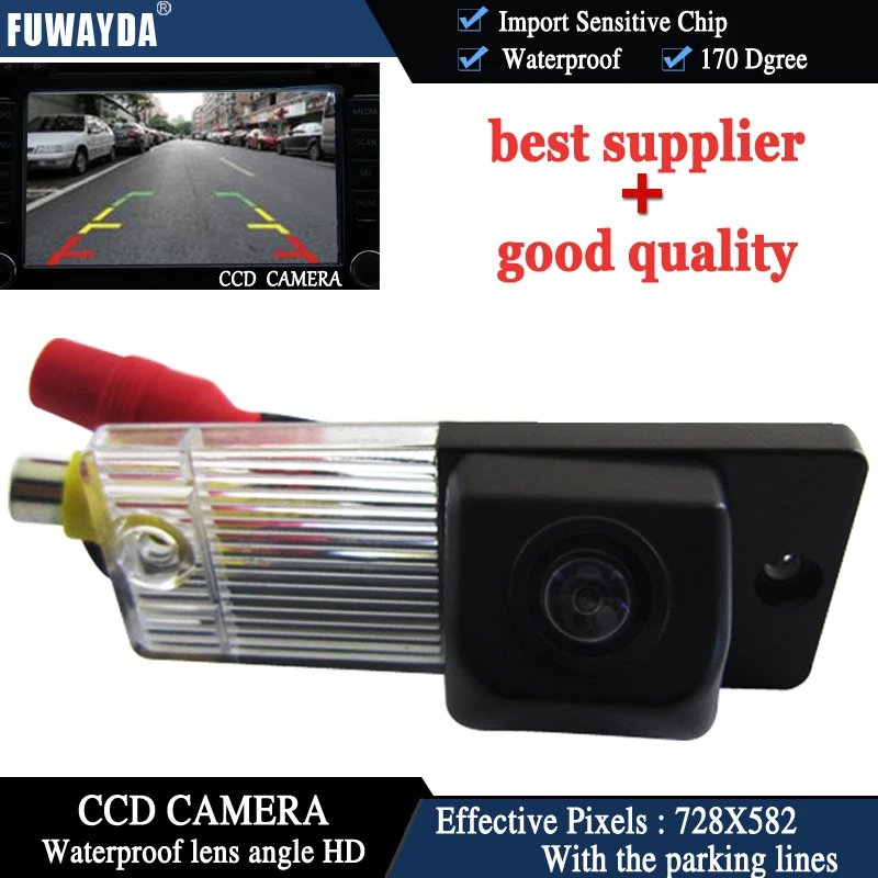 

FUWAYDA CCD HD Camera Car Rear View Reverse Back Color 170 DEGREE Camera For KIA CERATO WATERPROOF HD