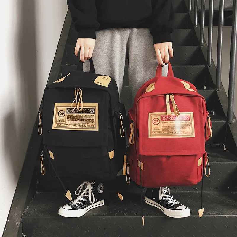 

Школьные рюкзаки для девочек и мальчиков-подростков, студенческая сумка, женский холщовый дорожный ранец для ноутбука