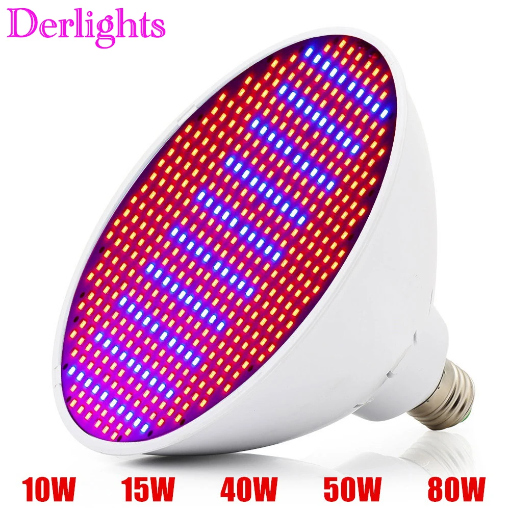 

Grow Lamp 10W/15W/40W/50W/80W SMD3528 LED Plant Light For Greenhouse Hydroponics Flower Seeds Indoor Grow Lighting