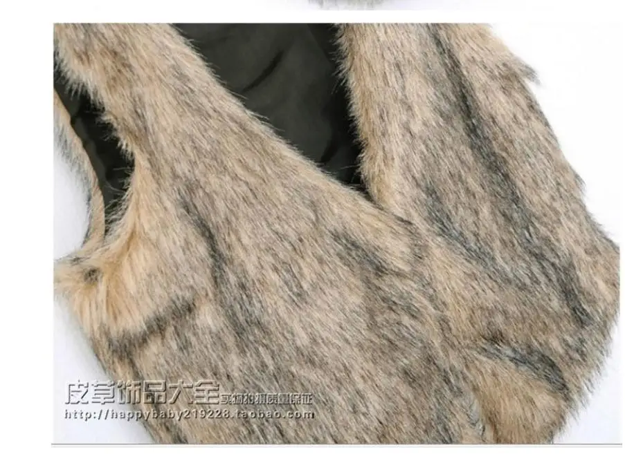 Женский Короткий Повседневный жилет из искусственного меха на зиму и осень