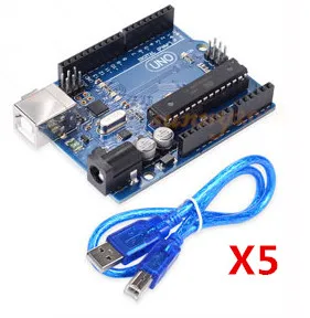 5set  UNO R3 Rev3 Development Board ATmega328P ATMEGA16U2 AVR +Cable for Arduino TE111