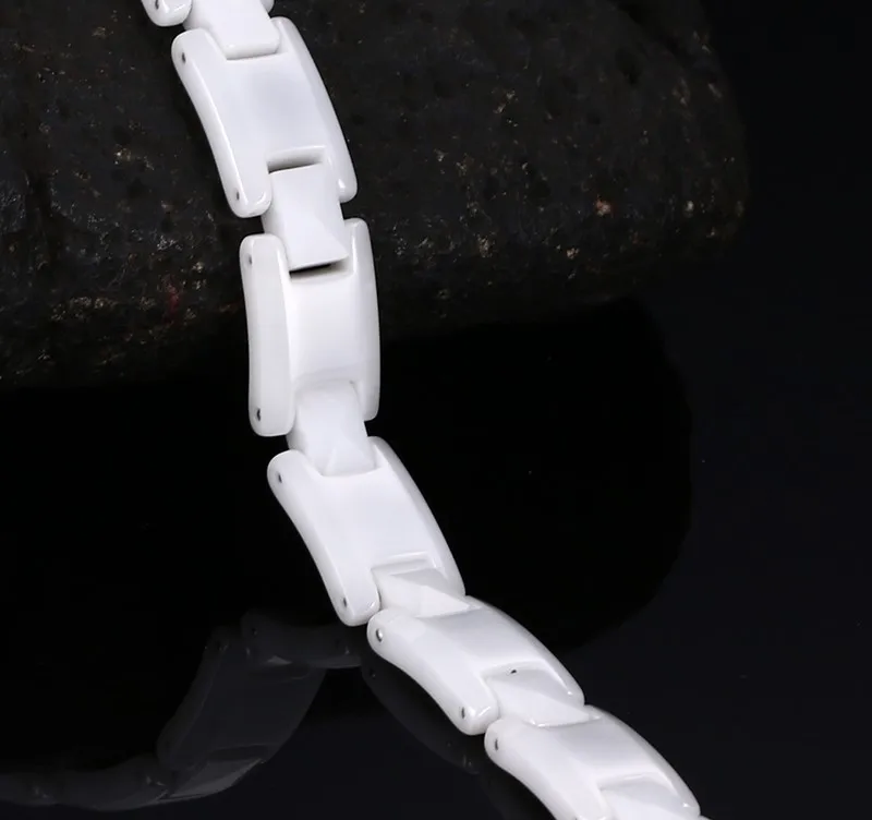 Высококачественные белые керамические браслеты для женщин черные гематитовые