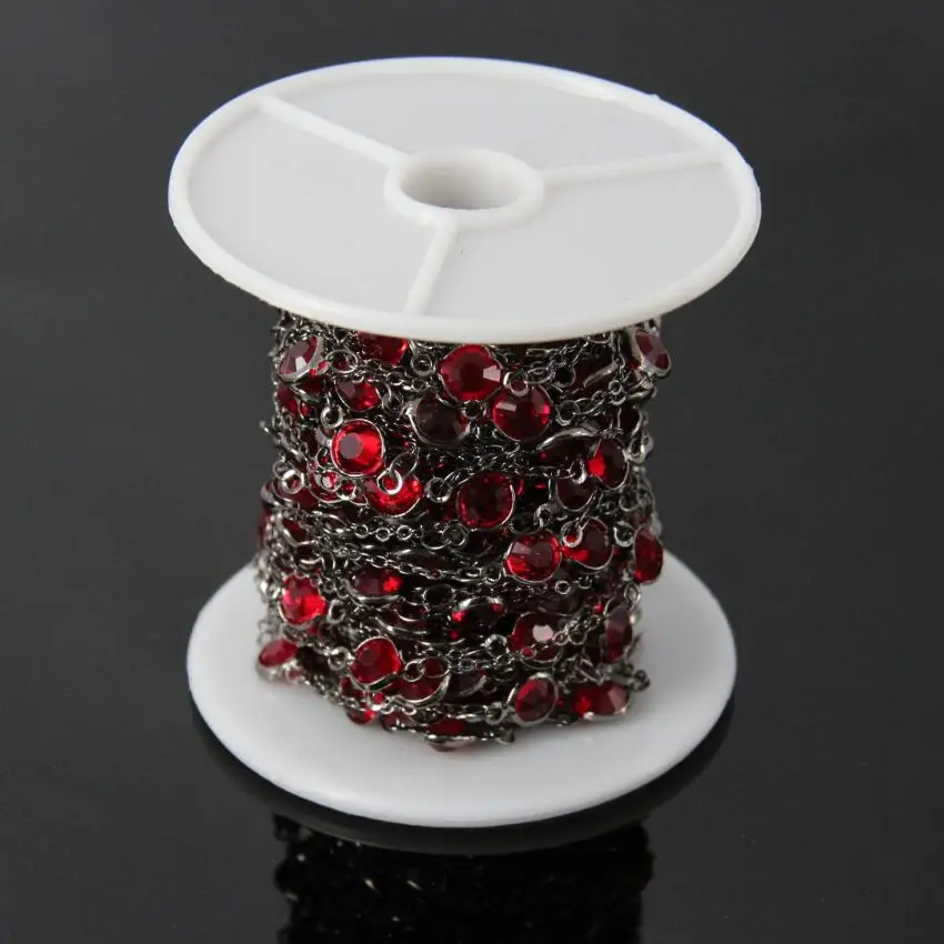 6 мм граненые круглые бусины из красного стекла цепочки монетного Покрытые